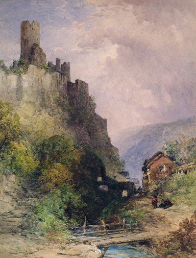 The Castle of Katz on the Rhine by William Callow
